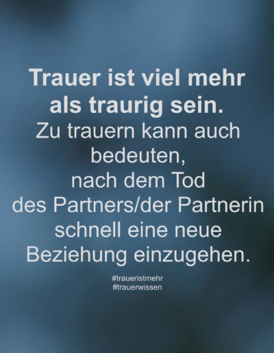 Trauer ist viel mehr als traurig sein.