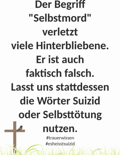Trauerwissen, Bild #esheisstsuizid