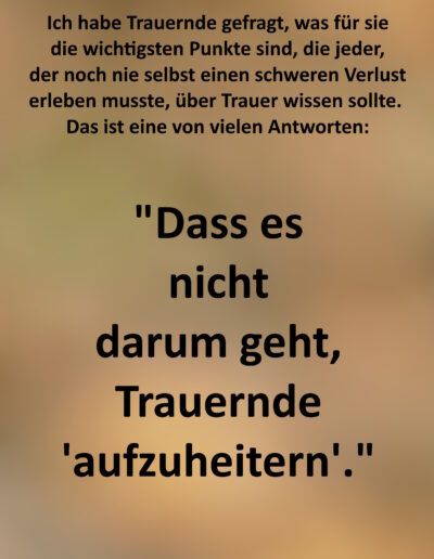 Was jeder über Trauer wissen sollte