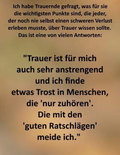 Was jeder über Trauer wissen sollte