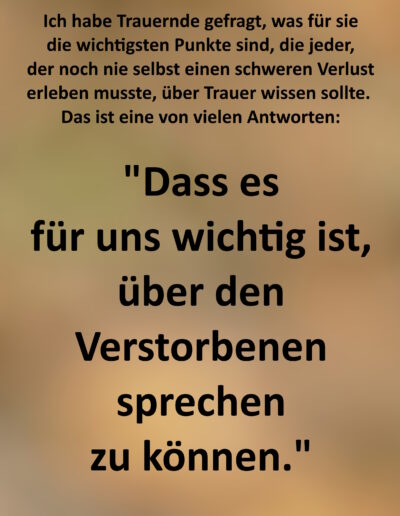 Was jeder über Trauer wissen sollte