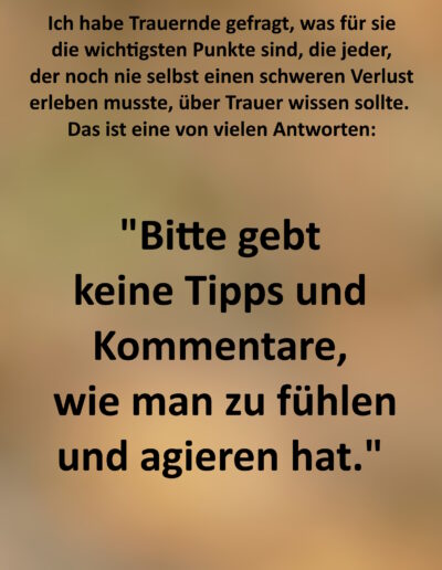 Was jeder über Trauer wissen sollte