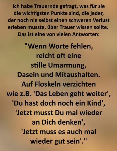 Was jeder über Trauer wissen sollte