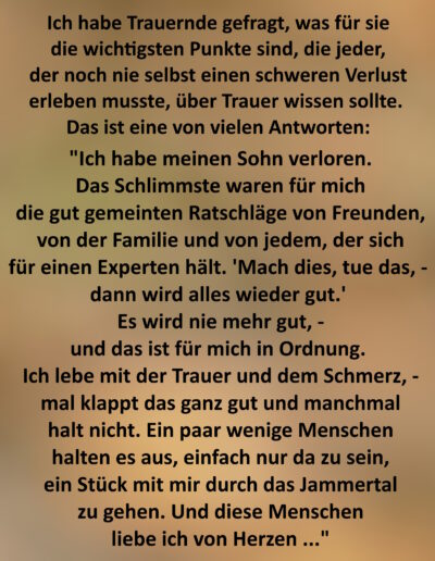 Was jeder über Trauer wissen sollte