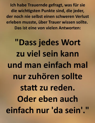 Was jeder über Trauer wissen sollte
