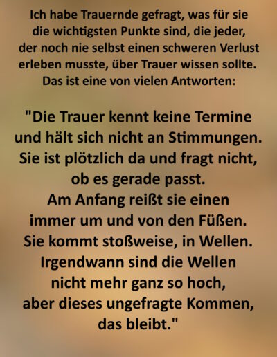 Was jeder über Trauer wissen sollte