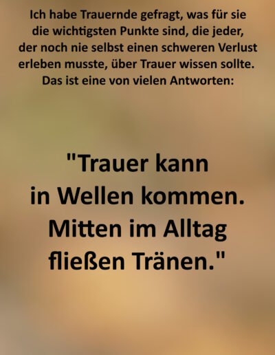 Was jeder über Trauer wissen sollte