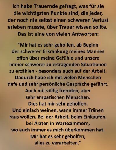 Was jeder über Trauer wissen sollte