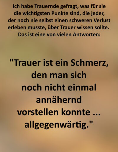 Was jeder über Trauer wissen sollte