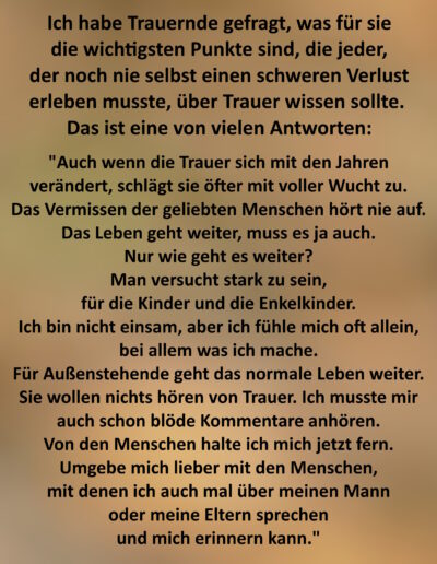 Was jeder über Trauer wissen sollte