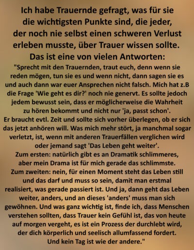 Was jeder über Trauer wissen sollte