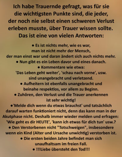 Was jeder über Trauer wissen sollte