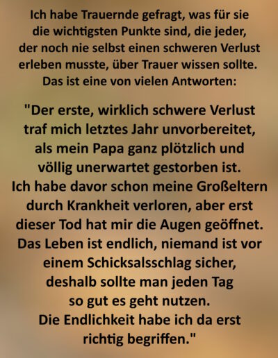 Was jeder über Trauer wissen sollte