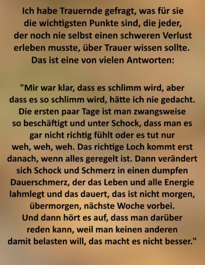 Was jeder über Trauer wissen sollte