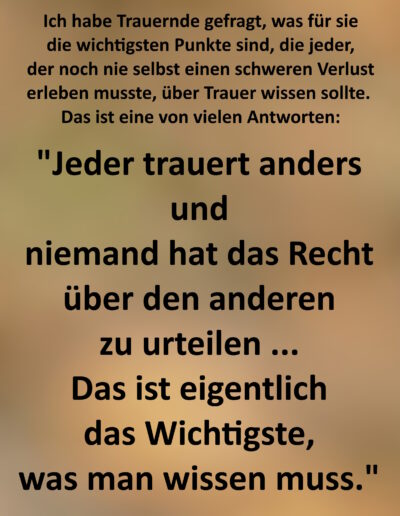Was jeder über Trauer wissen sollte
