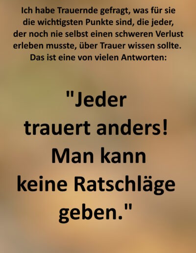 Was jeder über Trauer wissen sollte
