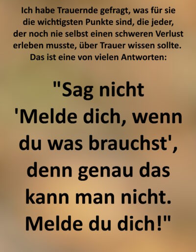 Was jeder über Trauer wissen sollte