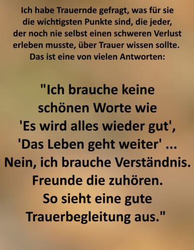 Was jeder über Trauer wissen sollte