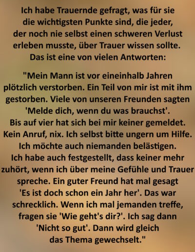 Was jeder über Trauer wissen sollte