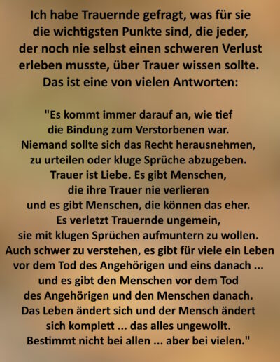 Was jeder über Trauer wissen sollte