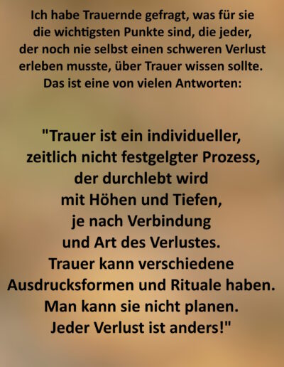 Was jeder über Trauer wissen sollte