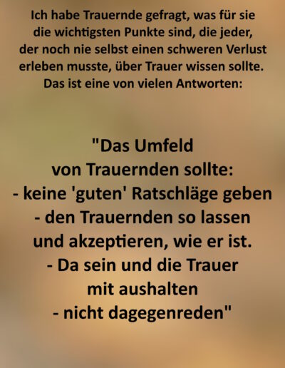 Was jeder über Trauer wissen sollte