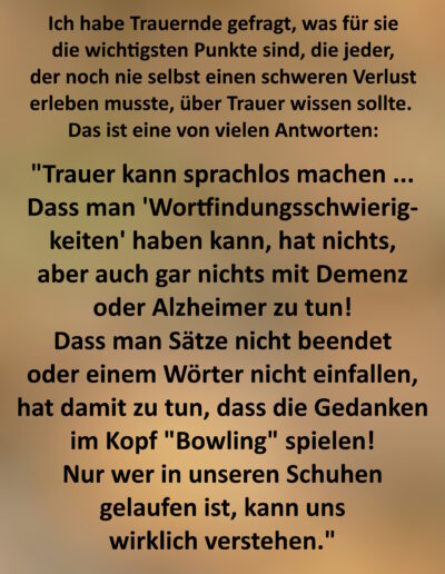 Was jeder über Trauer wissen sollte