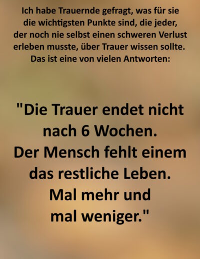 Was jeder über Trauer wissen sollte