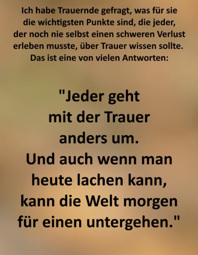 Was jeder über Trauer wissen sollte