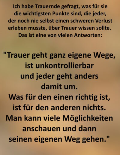 Was jeder über Trauer wissen sollte