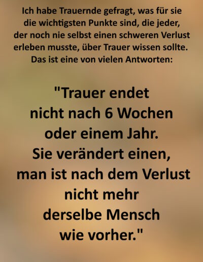 Was jeder über Trauer wissen sollte