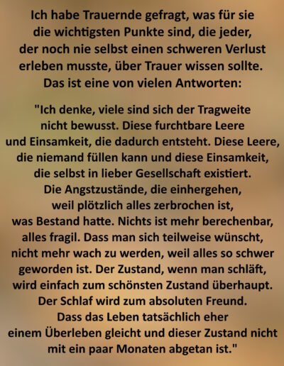 Was jeder über Trauer wissen sollte