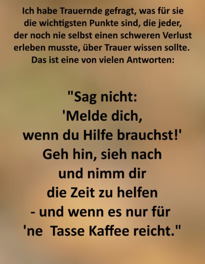 Was jeder über Trauer wissen sollte
